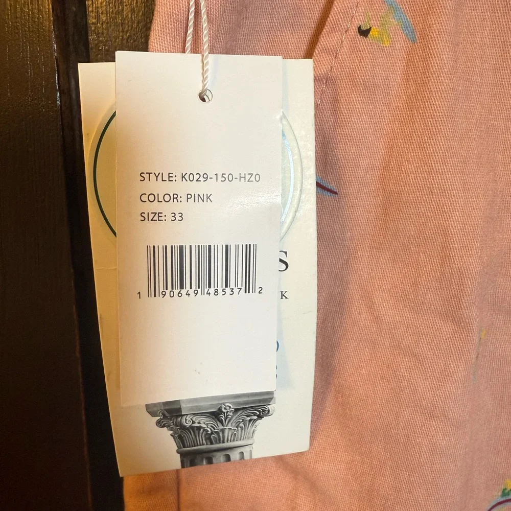 Jachs New‎ York Pink Surfer Print Twill Bleecker Shorts Size 33